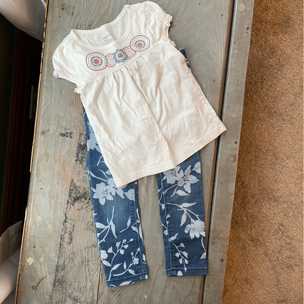 Boho jegging jeans and top outfit | size 4